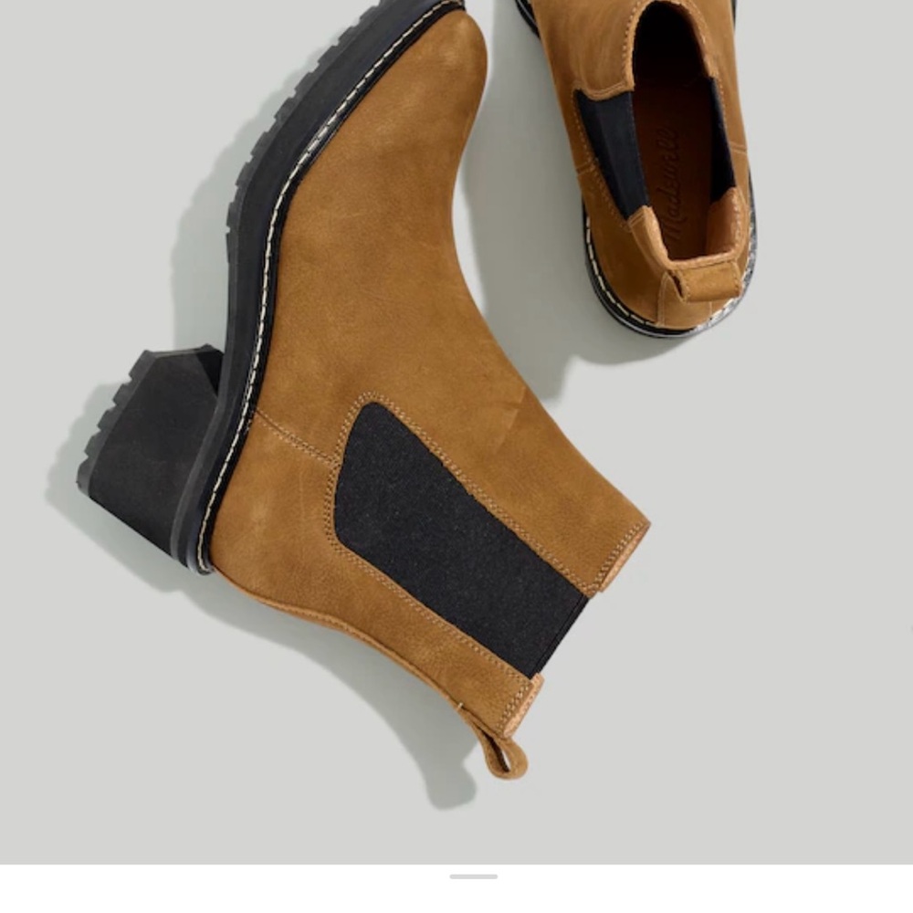 Women’s Madewell Carina Platform Tan Heeled Chelsea Boots - Picture 1 of 16
